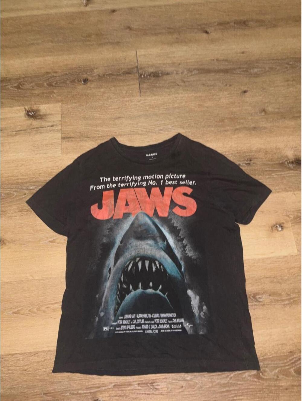 JAWS Movie Poster Graphic T-Shirt Old Navy Black Men’s Medium